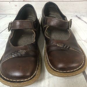 Dr. Martens Mary Janes Brown Leather 7 Strap